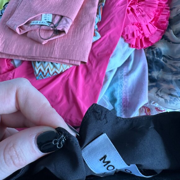 NWT Mother Of All Vesta Asymmetrical Dress Black Sz Small Cut-out One Shoulder - Picture 5 of 11